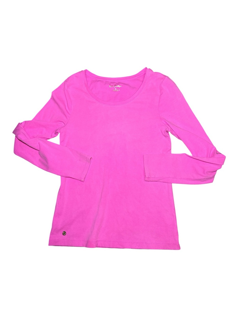 Lilly Pulitizer Halee Hot Pink Long Sleeve Top Small